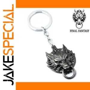Wolf Head Keychain with Vintage Finish