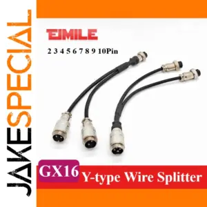 GX16 Y-Type Wire Splitter Cable 10cm for Industrial Use