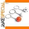 Sporty Zinc Alloy Keychain with Football, Basketball, Golf