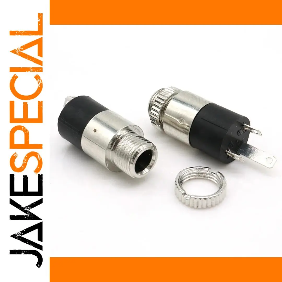 5-Pack 3.5mm Cylindrical Stereo Female Sockets 1 5-Pack 3.5mm Cylindrical Stereo Female Sockets