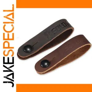 Vintage Leather Guitar Strap Buttons Set