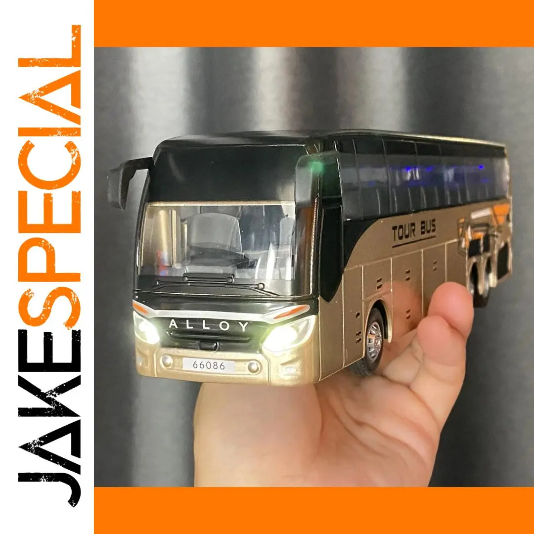 Gold-tone Alloy Diecast Tour Bus Model 1 Gold-tone Alloy Diecast Tour Bus Model