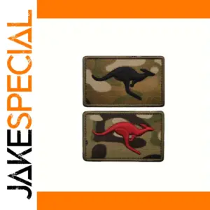 Australia Camouflage Black Red Kangaroo Patches