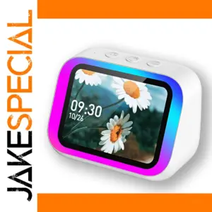 White Smart Alarm Clock with RGB Lighting
