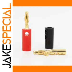 Premium 4mm Gold Banana Plug Set for Audio