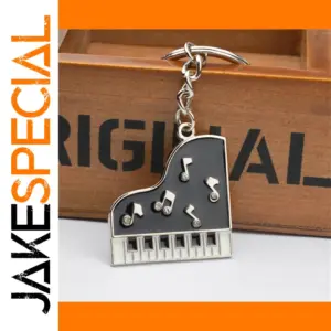 Musical Piano Keychain with Rhinestones