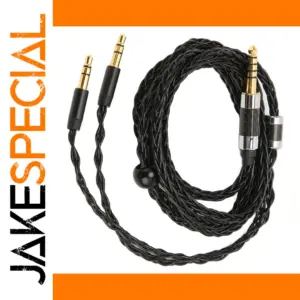 Premium 8-Core Silver-Plated Headphone Cable 1.2m
