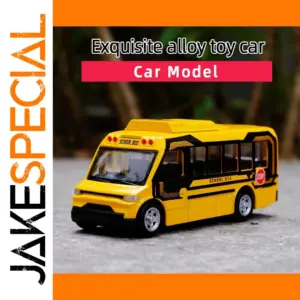 Vibrant Yellow City School Bus Model 1:100 Scale
