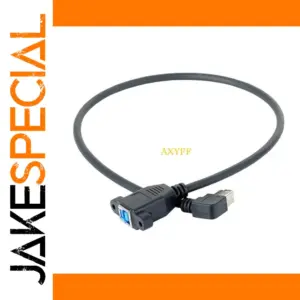 50cm USB B Male to Panel Mount Extension Cable