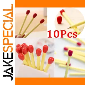 Matchstick-Shaped Ballpoint Pens Set of 10