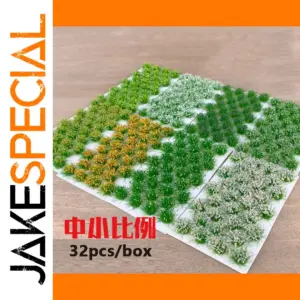 Miniature Flower and Grass Clusters Set – 32 Pieces