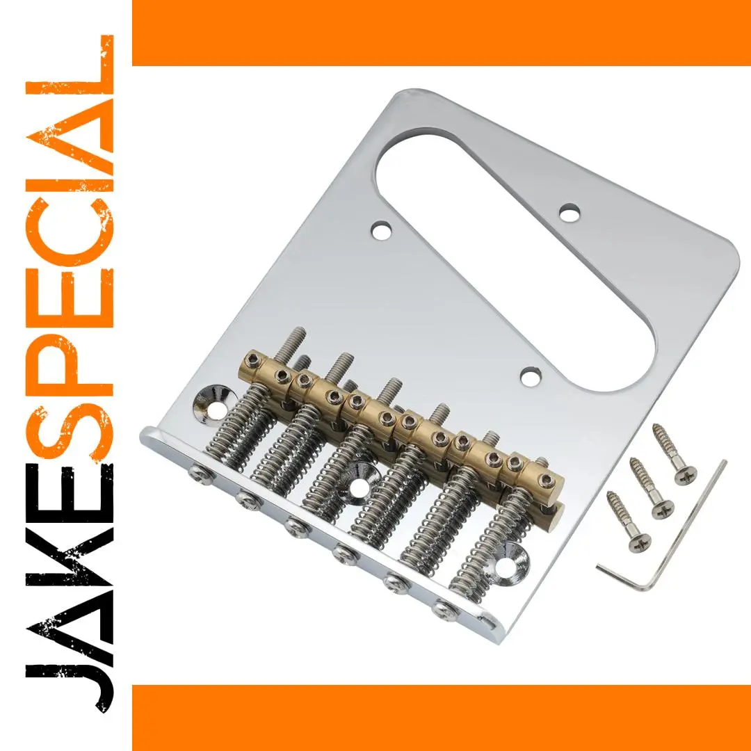 Musiclily Pro 54mm Tele Guitar Bridge with Brass Saddles 1 Musiclily Pro 54mm Tele Guitar Bridge with Brass Saddles