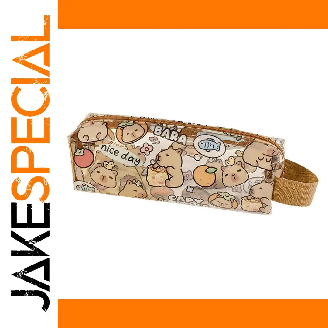 Cute Capybara Pencil Case in Pastel Colors 1 Cute Capybara Pencil Case in Pastel Colors