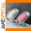 Leaf-Shaped Bathroom Soap Holder with Suction C