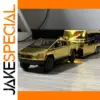 Gold Off-Road Pickup Truck Model with Trailer