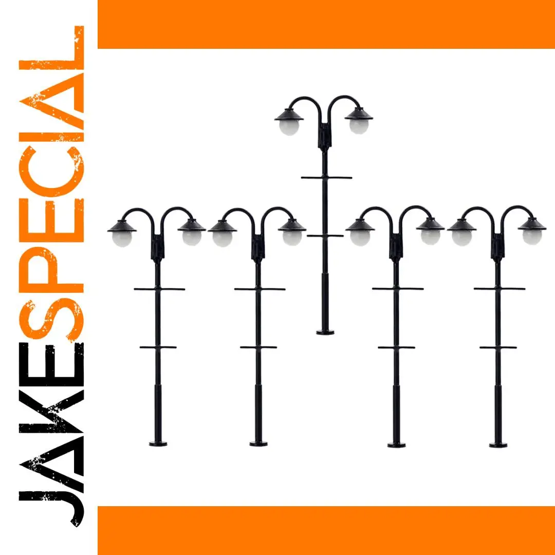 HO Scale Vintage Street Lights - Set of 5 1 HO Scale Vintage Street Lights - Set of 5