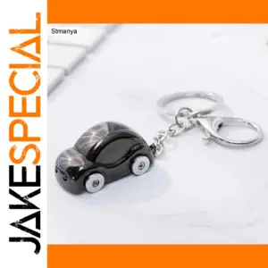Beetle-Shaped Zinc Alloy Keychain in Vibrant Colors