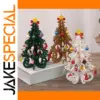 Wooden Christmas Tree Ornament in Vibrant Colors