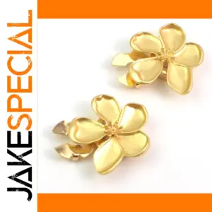 Gold Floral Cufflinks with 3D Petals