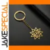Stainless Steel Bahai Nine-Point Star Keychain