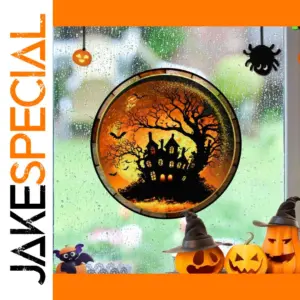 Halloween Stained-Glass Window Sticker 10"
