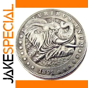 Vintage Morgan Skull Coin with Patriotic Detail