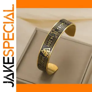 Viking Stainless Steel Odin Runes Bracelet