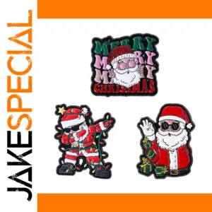 Festive Santa Brooch with Colorful Enamel