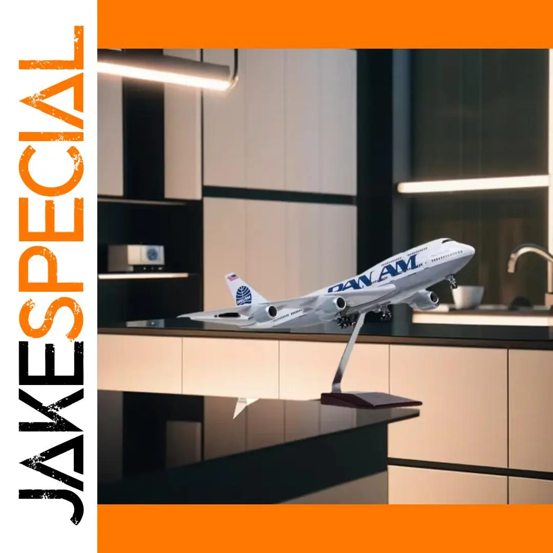 Pan Am Boeing 747 Model 47cm with LED or No Light 1 Pan Am Boeing 747 Model 47cm with LED or No Light