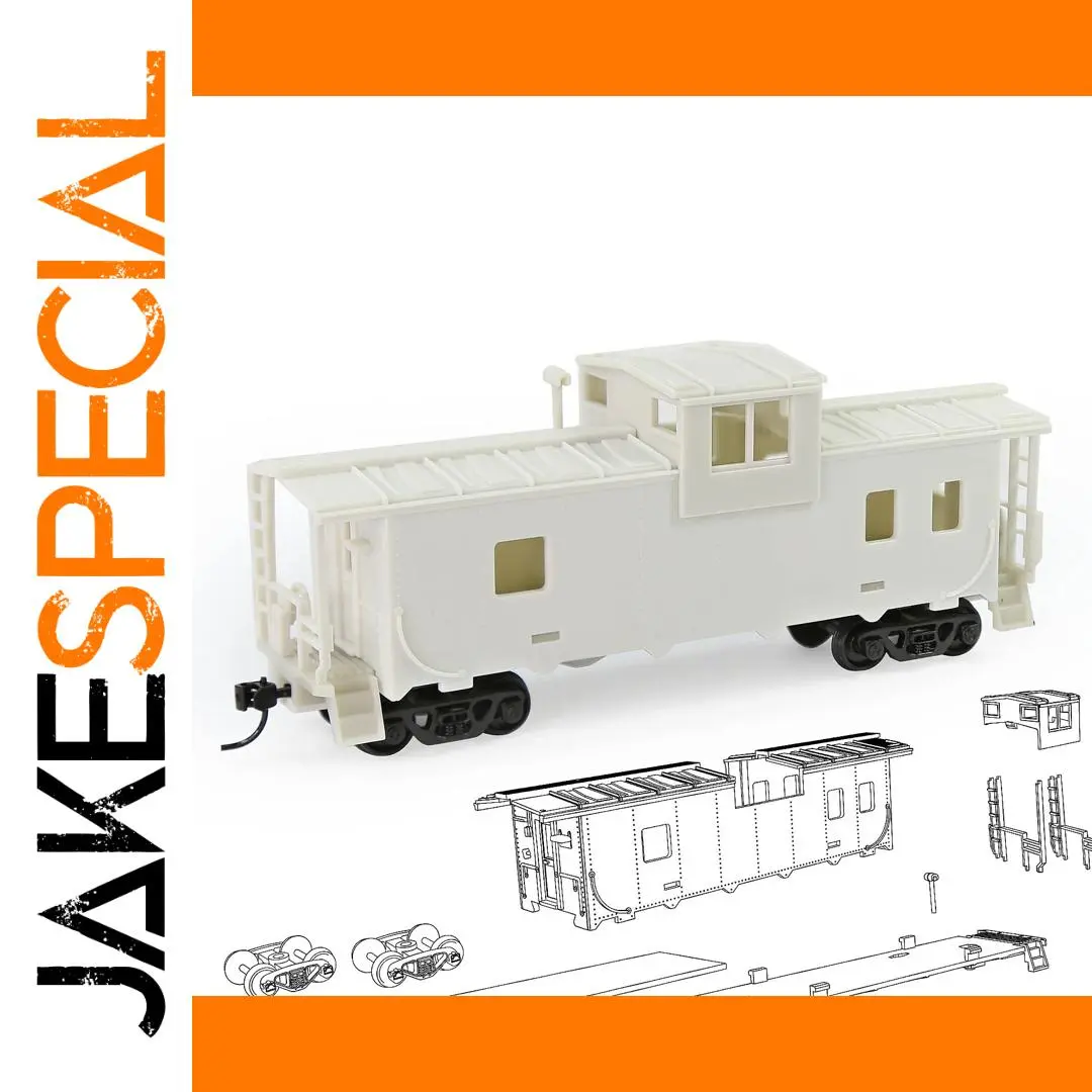 HO Scale Wide Vision Caboose Wagon Kit 1 HO Scale Wide Vision Caboose Wagon Kit