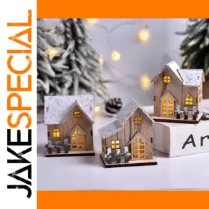Vintage LED Wooden Christmas House