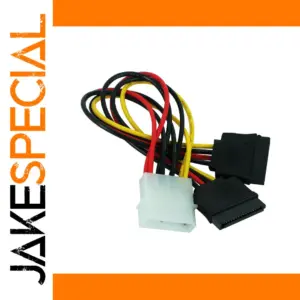 Molex to Dual SATA Power Splitter Cable