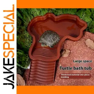 Natural Reptile Water Dish with Climbing Features
