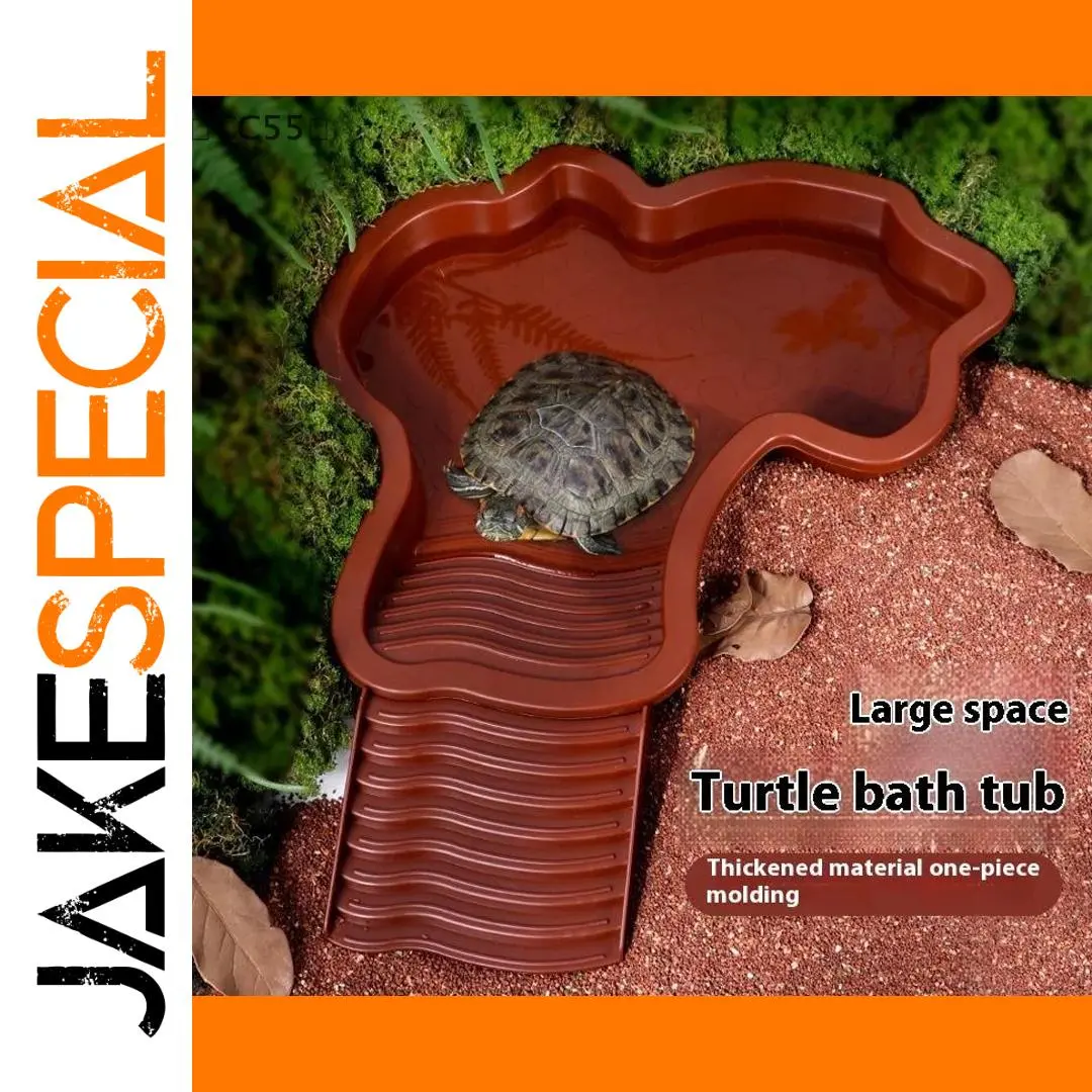Natural Reptile Water Dish with Climbing Features 1 Natural Reptile Water Dish with Climbing Features
