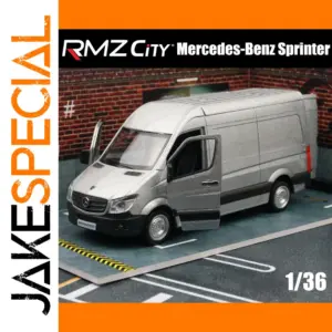 Silver Mercedes-Benz Sprinter Model 1:36 Scale