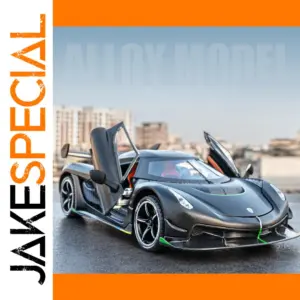 Black 1:24 Scale Diecast Supercar Model
