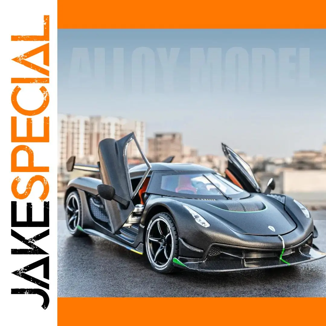 Black 1:24 Scale Diecast Supercar Model 1 Black 1:24 Scale Diecast Supercar Model