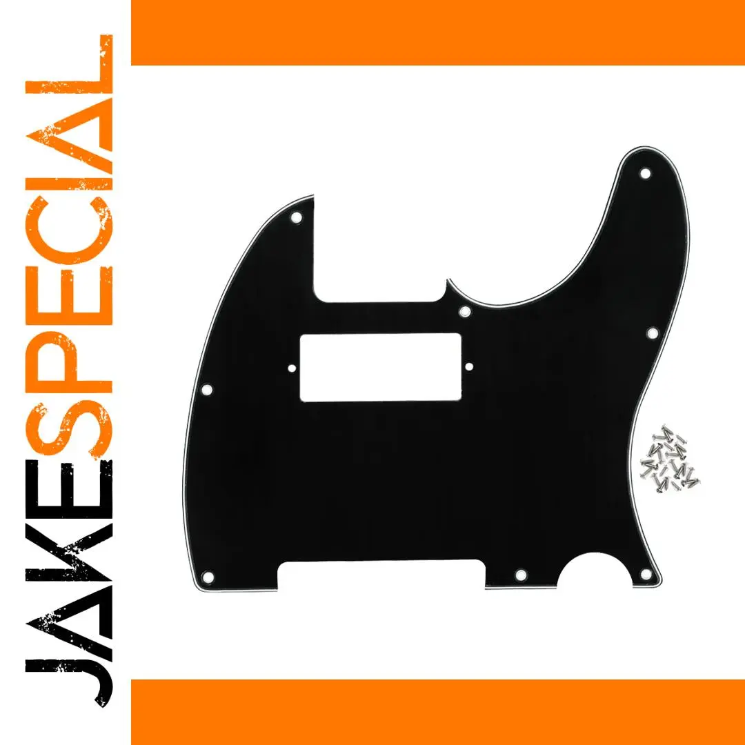 Black 3-Ply TL Guitar Pickguard with Humbucker Cutout 1 Black 3-Ply TL Guitar Pickguard with Humbucker Cutout