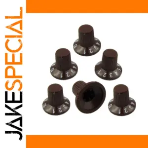 Brown Guitar Amplifier Control Knobs Set