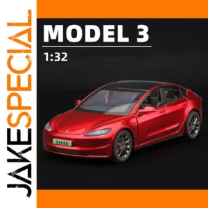 Red 1:32 Scale Model 3 Diecast Car for Collectors