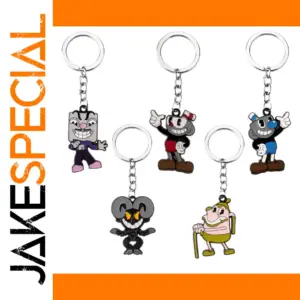 Cuphead Enamel Keychain Collection for Fans