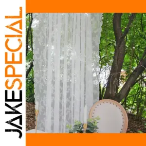 Elegant Semi-Floral Lace Curtain Panel