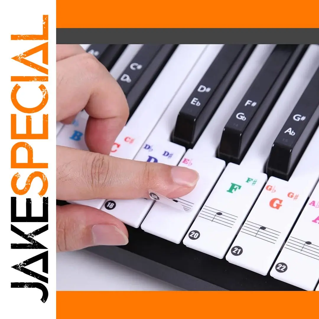 Colorful Transparent Piano Key Stickers for 88-49 Keys 1 Colorful Transparent Piano Key Stickers for 88-49 Keys