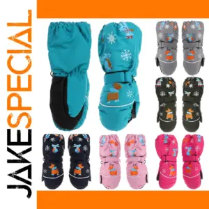 Kids Winter Gloves with Animal Patterns