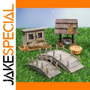 Rustic Wooden Outdoor Scene Miniature Set
