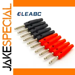 ELEABC 4mm Stackable Banana Plugs Set of 10