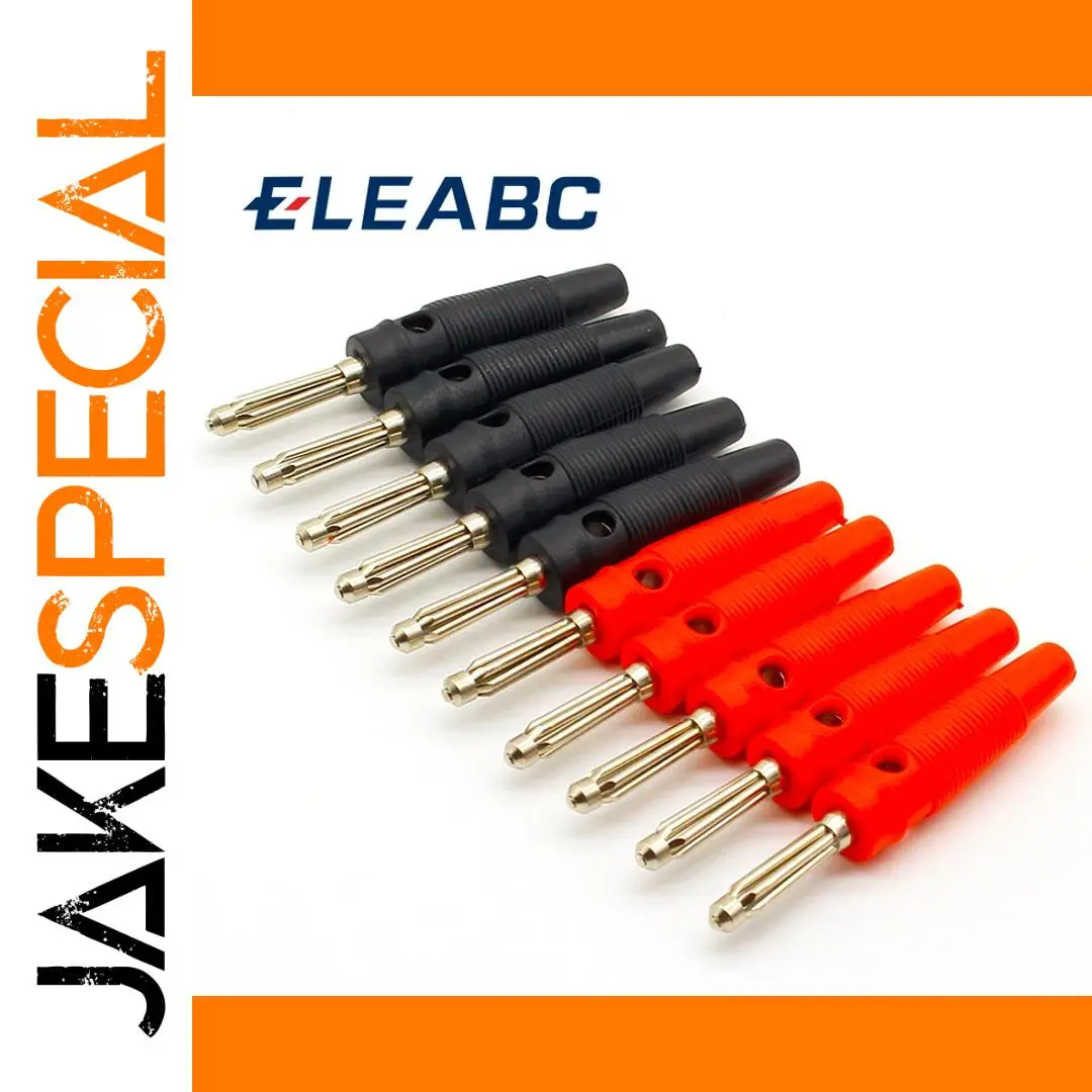 ELEABC 4mm Stackable Banana Plugs Set of 10 1 ELEABC 4mm Stackable Banana Plugs Set of 10
