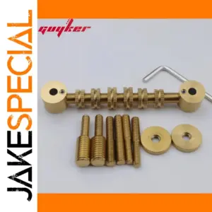 Gold Stainless Steel Adjustable Guitar Bridge