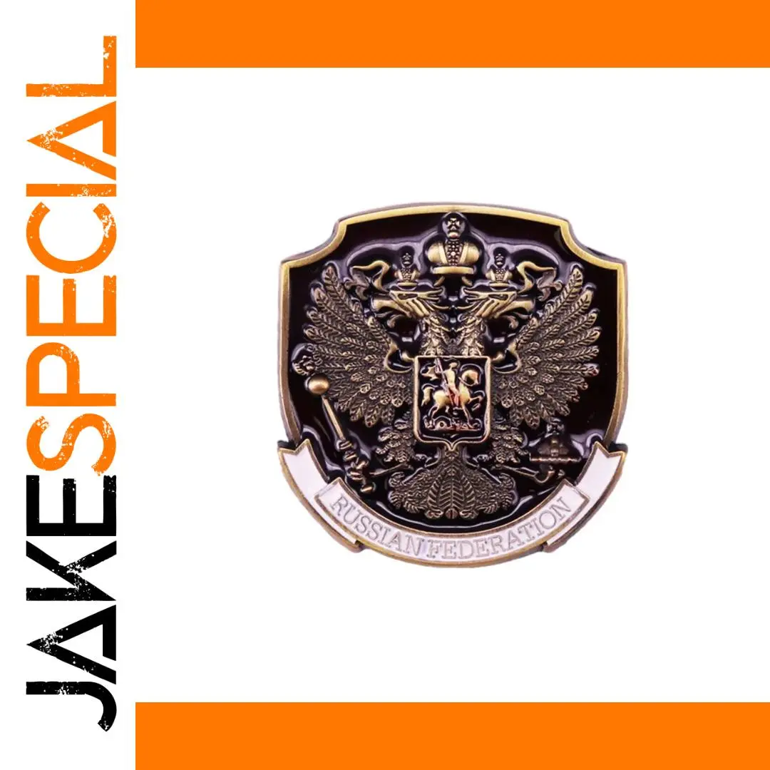 Russian Federation Emblem Brooch - 3 cm Alloy Pin 1 Russian Federation Emblem Brooch - 3 cm Alloy Pin