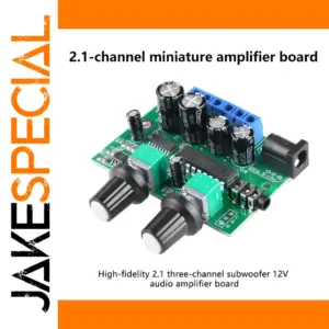 Green 2.1-Channel Audio Amplifier Module